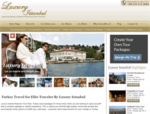 Tablet Screenshot of luxuryistanbul.com